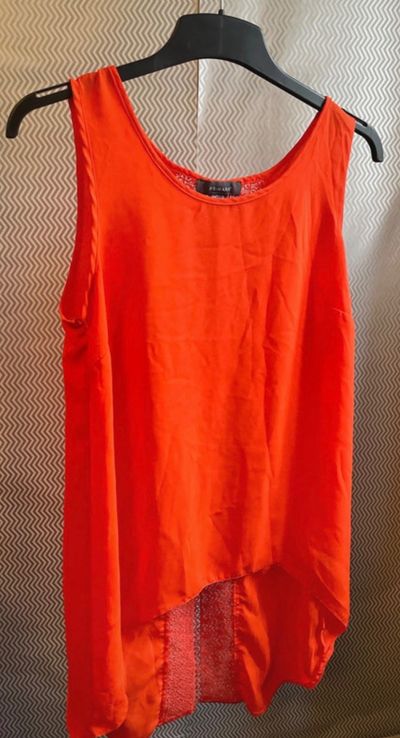 Orange Sleeveless Top