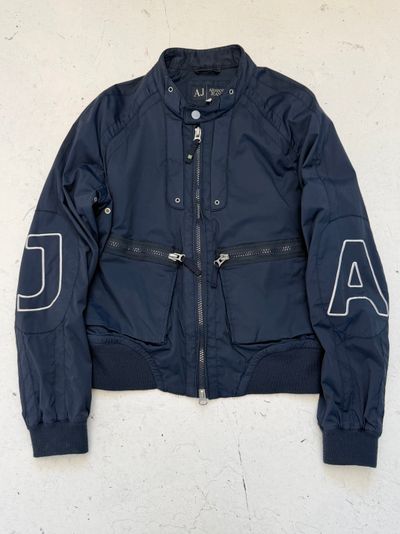 '00s Armani Jeans Spellout Nylon Bomber (M)