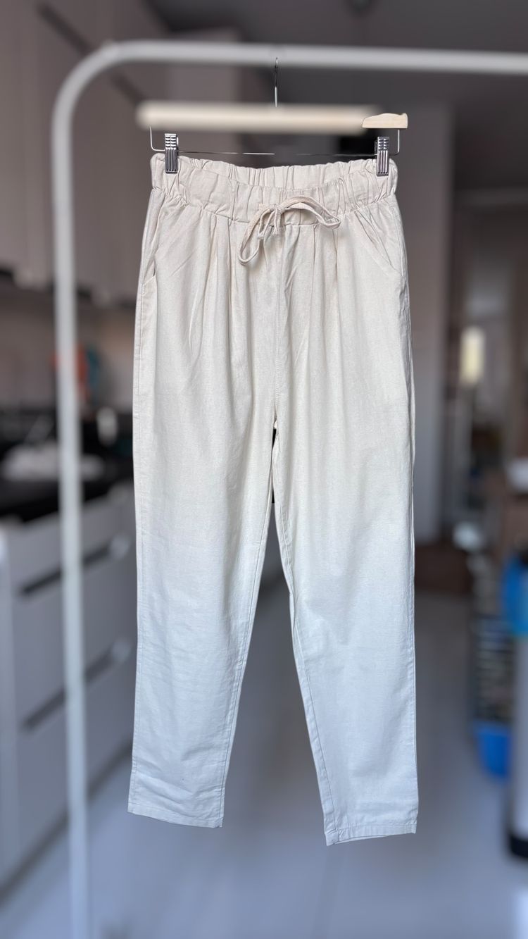 White Drawstring Pants