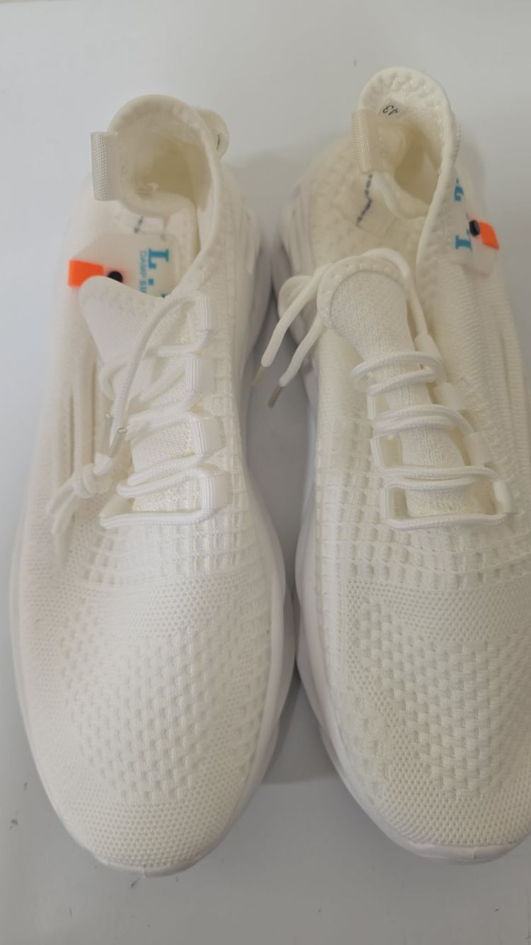 White Knit Sneakers