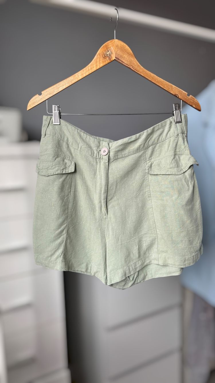 Green Shorts VISCOZE + LINEN Rozmiar 14 