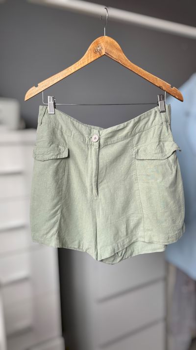 Green Shorts VISCOZE + LINEN Rozmiar 14