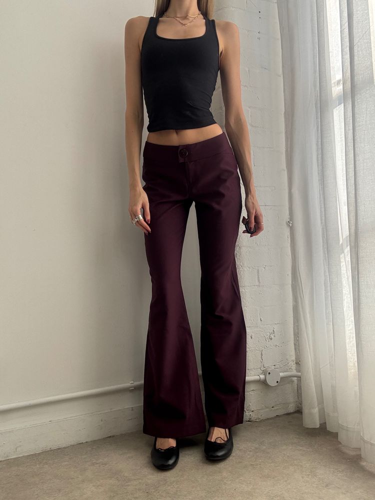 Burgundy tailored trousers 