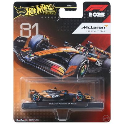 Hot Wheels Premium Oscar Piastri McLaren 2025 Formula 1 Team Car 81
