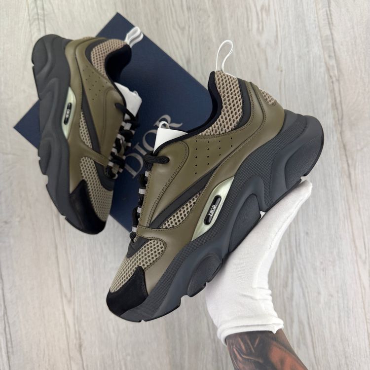 Dior B22 Men’s Khaki Grey Runners - 42.5 (Fit Uk 8) (Copy) obraz 11