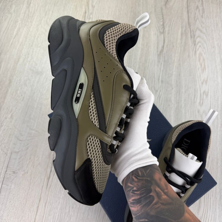 Dior B22 Men’s Khaki Grey Runners - 42.5 (Fit Uk 8) (Copy) obraz 8