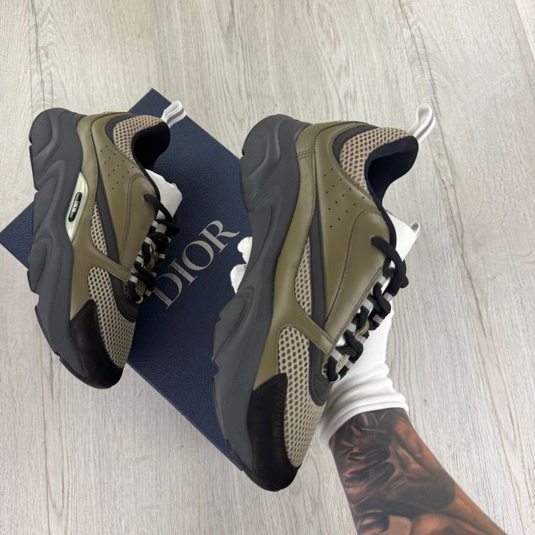 Dior B22 Men’s Khaki Grey Runners - 42.5 (Fit Uk 8) (Copy) obraz 4