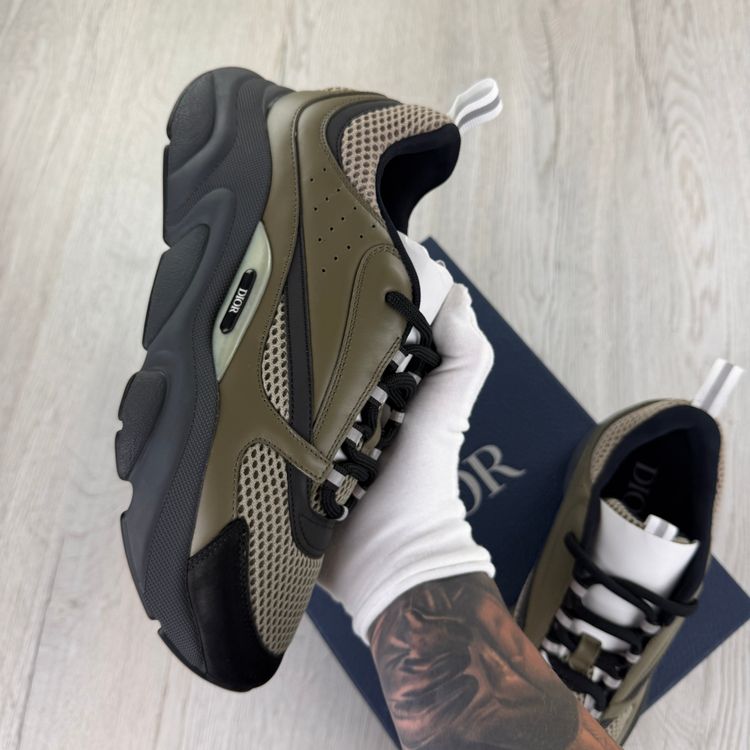 Dior B22 Men’s Khaki Grey Runners - 42.5 (Fit Uk 8) (Copy) obraz 13
