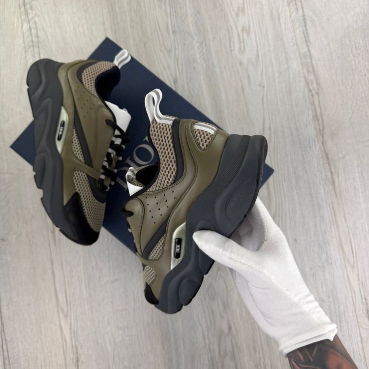 Dior B22 Men’s Khaki Grey Runners - 42.5 (Fit Uk 8) (Copy) obraz 5