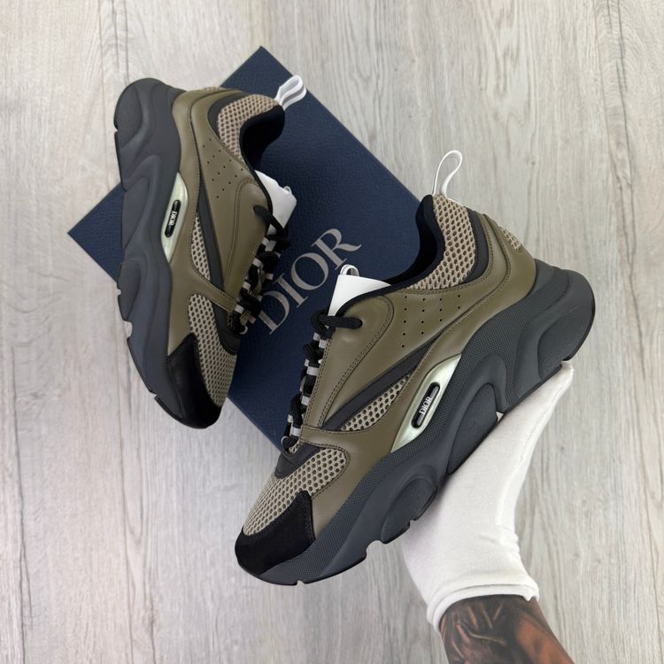 Dior B22 Men’s Khaki Grey Runners - 42.5 (Fit Uk 8) (Copy) obraz 7