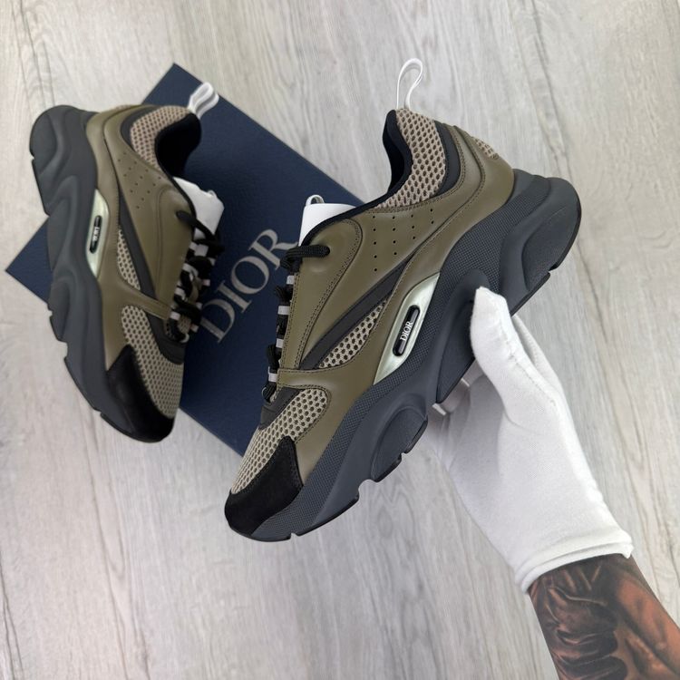 Dior B22 Men’s Khaki Grey Runners - 42.5 (Fit Uk 8) (Copy) obraz 12