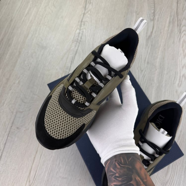 Dior B22 Men’s Khaki Grey Runners - 42.5 (Fit Uk 8) (Copy) obraz 3
