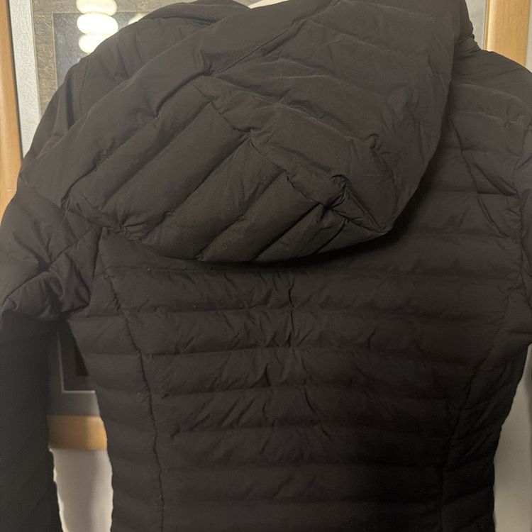 Lululemon Pack It Down Long Jacket Black Uk 8 New Goose Down Hooded image 5