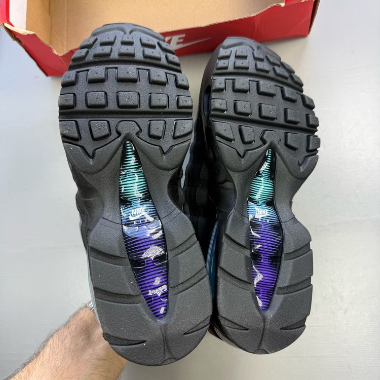 Nike Air Max 95 UK 6 Big Bubble Black Grape Dusty Cactus Trainers IQ7601-010 image 3