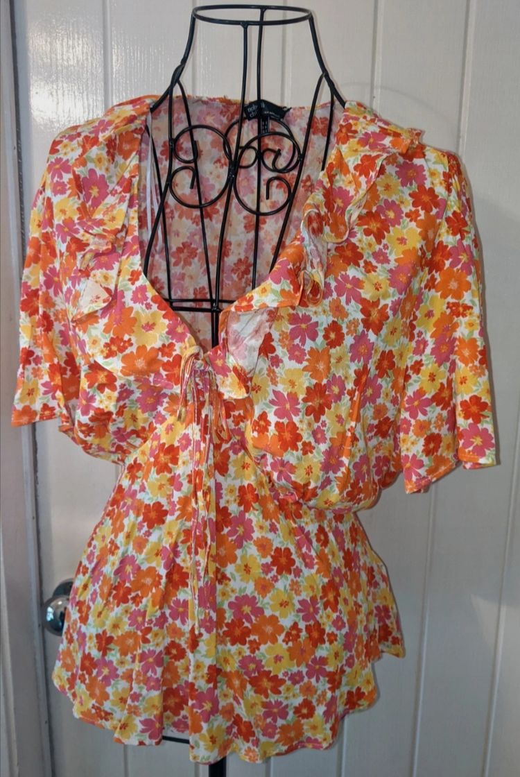 M&S Collection M&S Nobody's child Floral Ruffle Tie-Front Blouse product image
