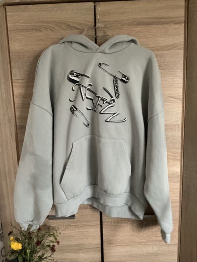 Cropp Grey Hoodie With Safety Pin Design