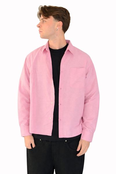 camicia rosa minimal