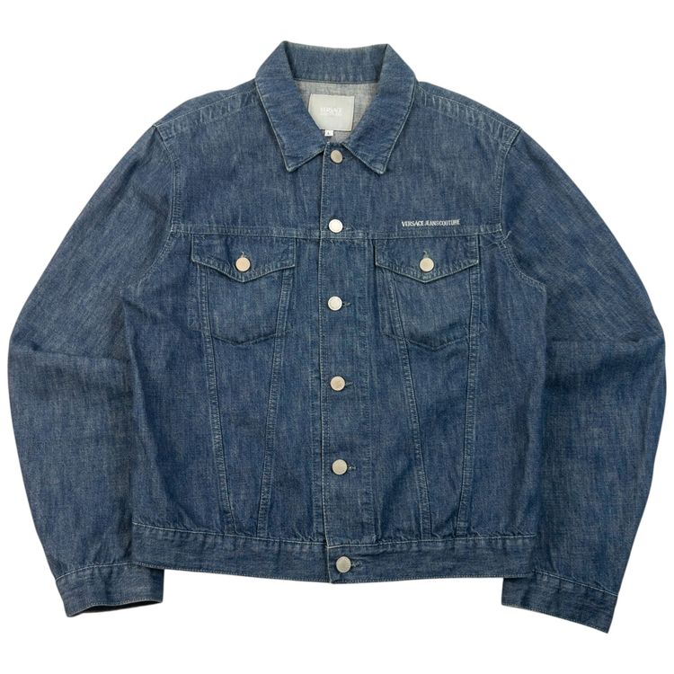 Vintage 2000s Versace Jeans Couture Button Up Denim Jacket Size S obraz 1