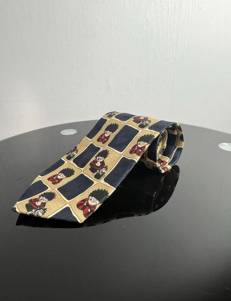 Vintage Marks & Spencer Dennis The Menace Tie St Michael Beano Gnasher Silk Look