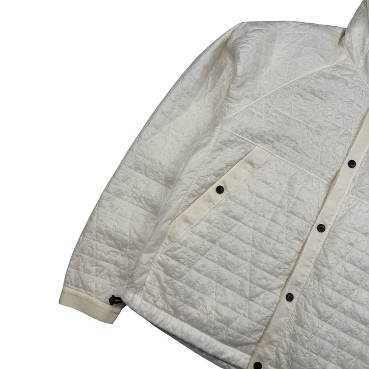 Stone Island 2025 Ivory Garment Dyed Crinkle Reps NY Quilted -TC Jacket - Large 8