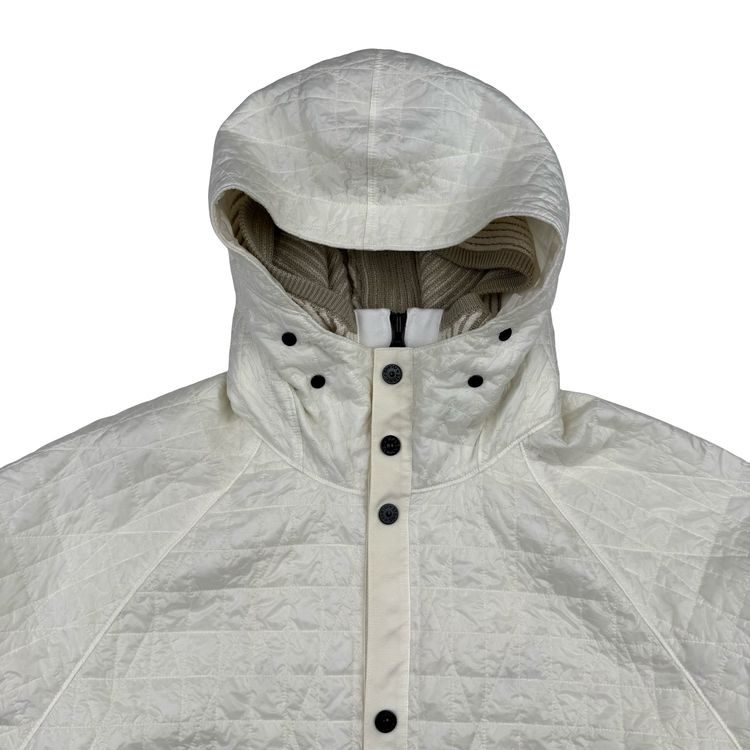 Stone Island 2025 Ivory Garment Dyed Crinkle Reps NY Quilted -TC Jacket - Large 14