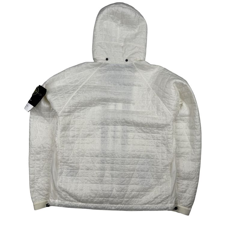 Stone Island 2025 Ivory Garment Dyed Crinkle Reps NY Quilted -TC Jacket - Large 2