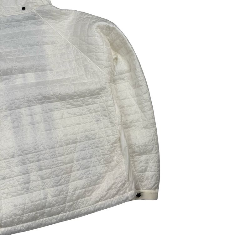 Stone Island 2025 Ivory Garment Dyed Crinkle Reps NY Quilted -TC Jacket - Large 10