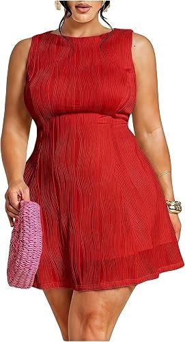 Red Sleeveless Dress image 1