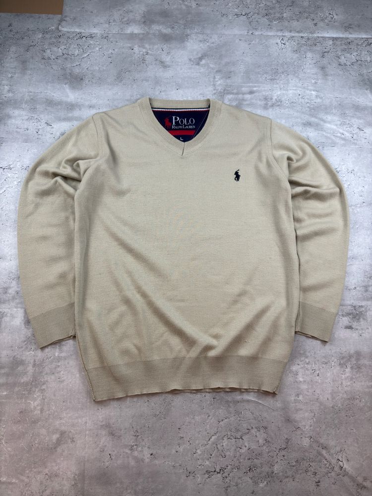 Polo Ralph Lauren Beige V-Neck Sweater