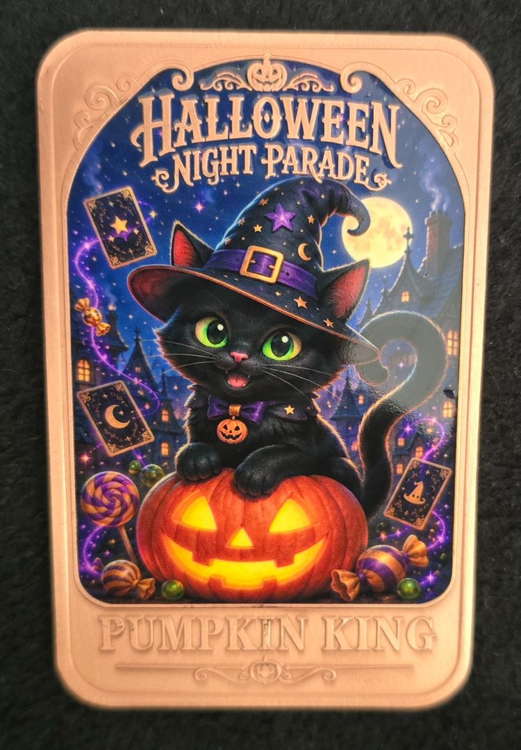 1oz Copper Black Cat Halloween