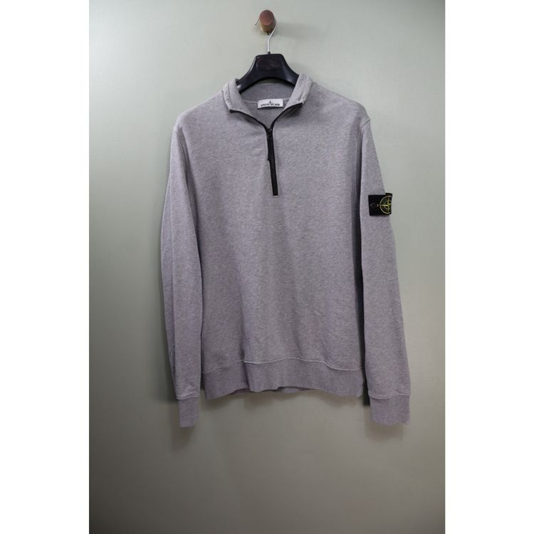 Stone Island Grey 1/4 Zip Jumper