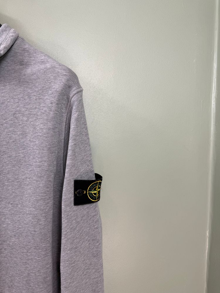 Stone Island Grey 1/4 Zip Jumper 5