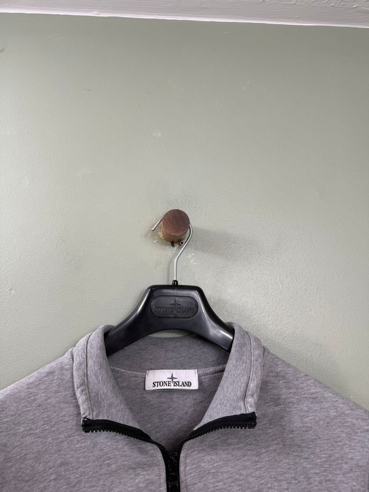 Stone Island Grey 1/4 Zip Jumper 4