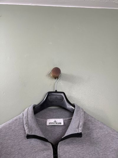 Stone Island Grey 1/4 Zip Jumper 4