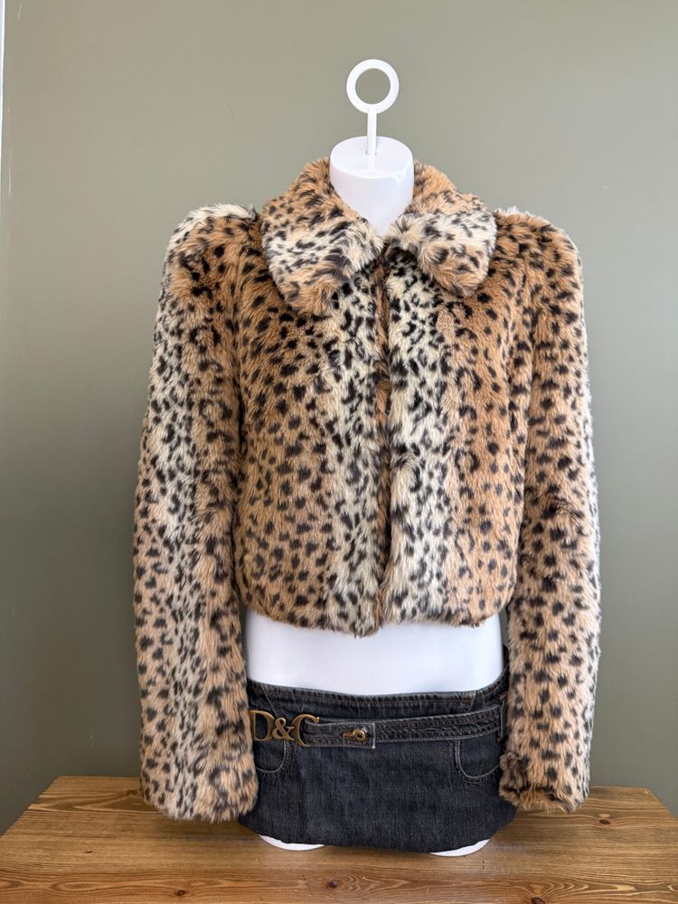 Leopard Faux Fur Jacket (UK8) image 1