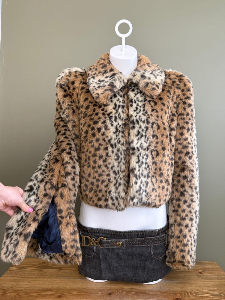 Leopard Faux Fur Jacket (UK8) image 7