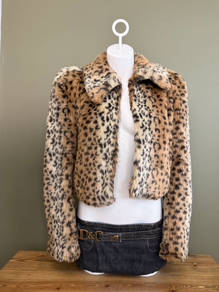 Leopard Faux Fur Jacket (UK8) image 12