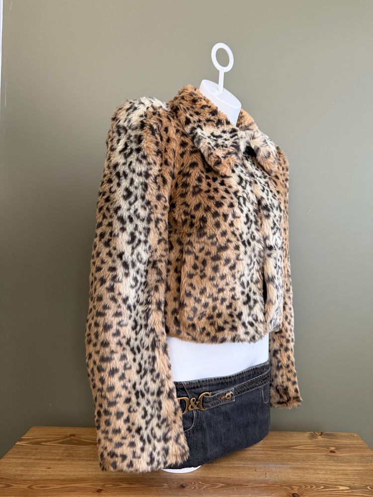 Leopard Faux Fur Jacket (UK8) image 11