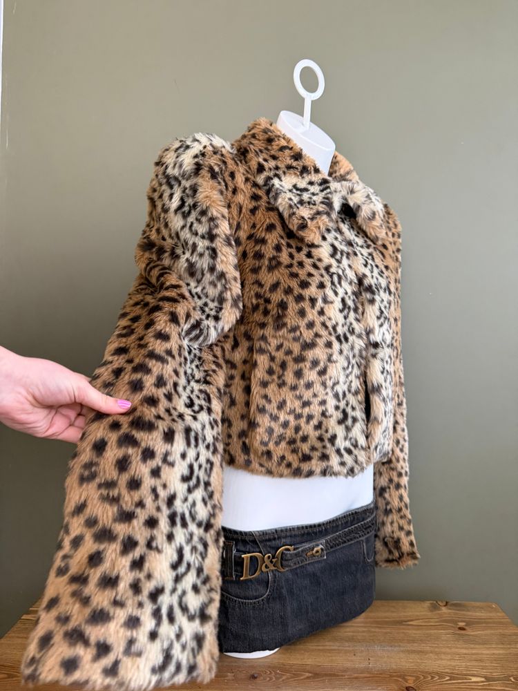 Leopard Faux Fur Jacket (UK8) image 2