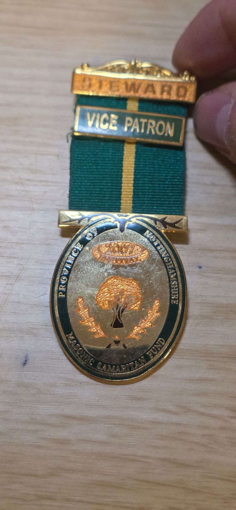 Masonic Samaritan Fund Medal With Steward And Vice Patron Bars imagen 4
