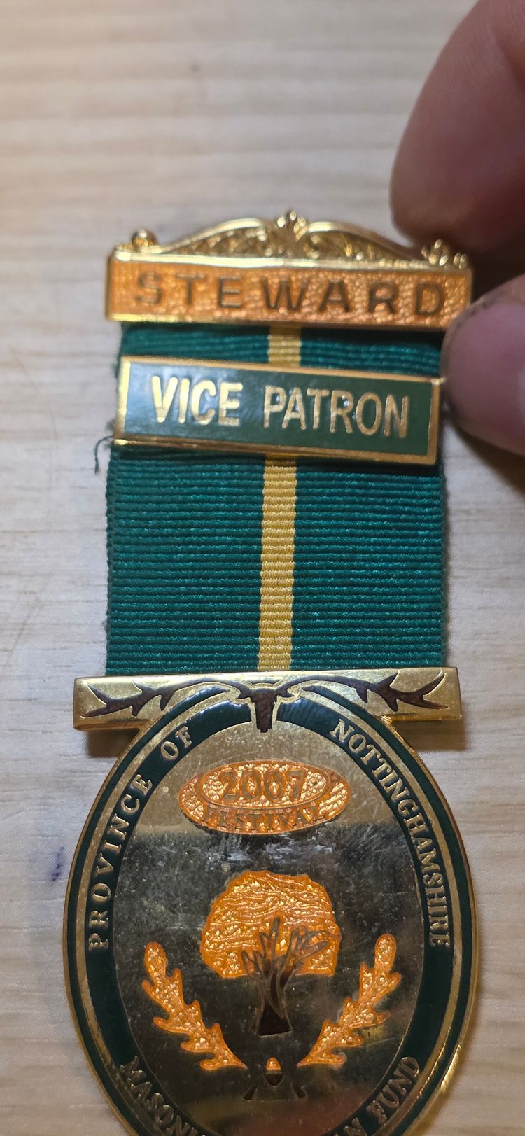 Masonic Samaritan Fund Medal With Steward And Vice Patron Bars imagen 6