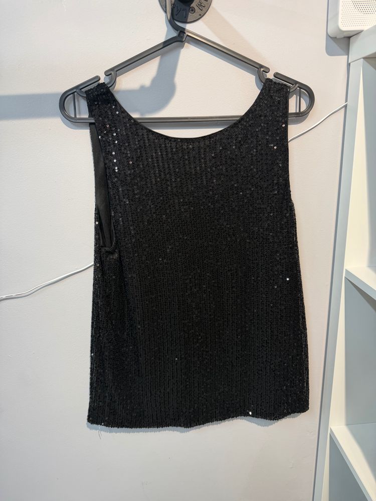 Other Black Sequin Sleeveless Top - Viral and trending product image