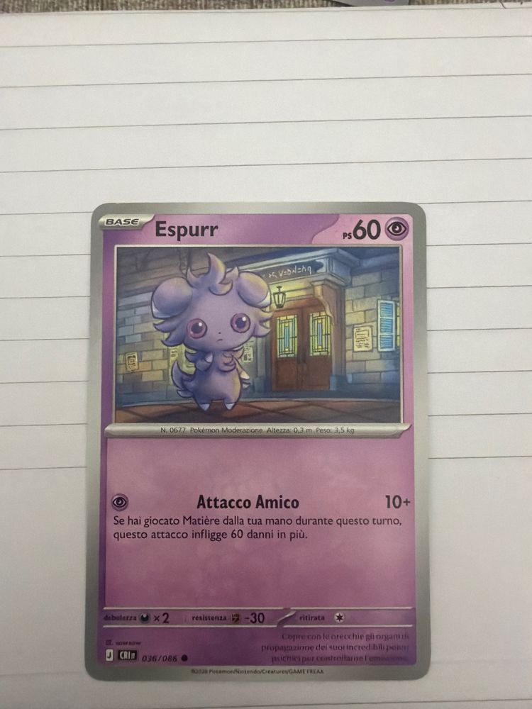 Espurr Pokémon Card