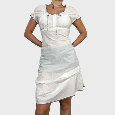 White Cop Copine Frilly Summer Dress - L/XL