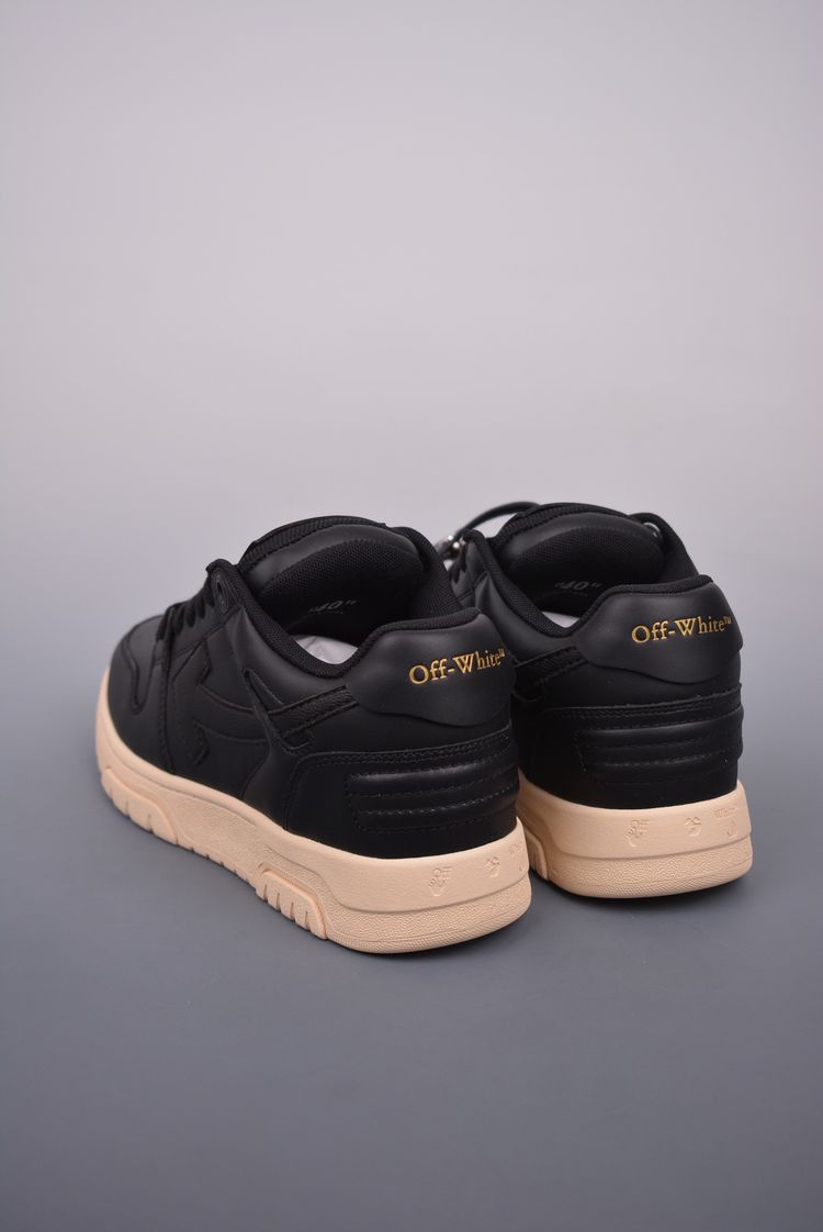 Off-White Black Sneakers With Beige Sole image 5