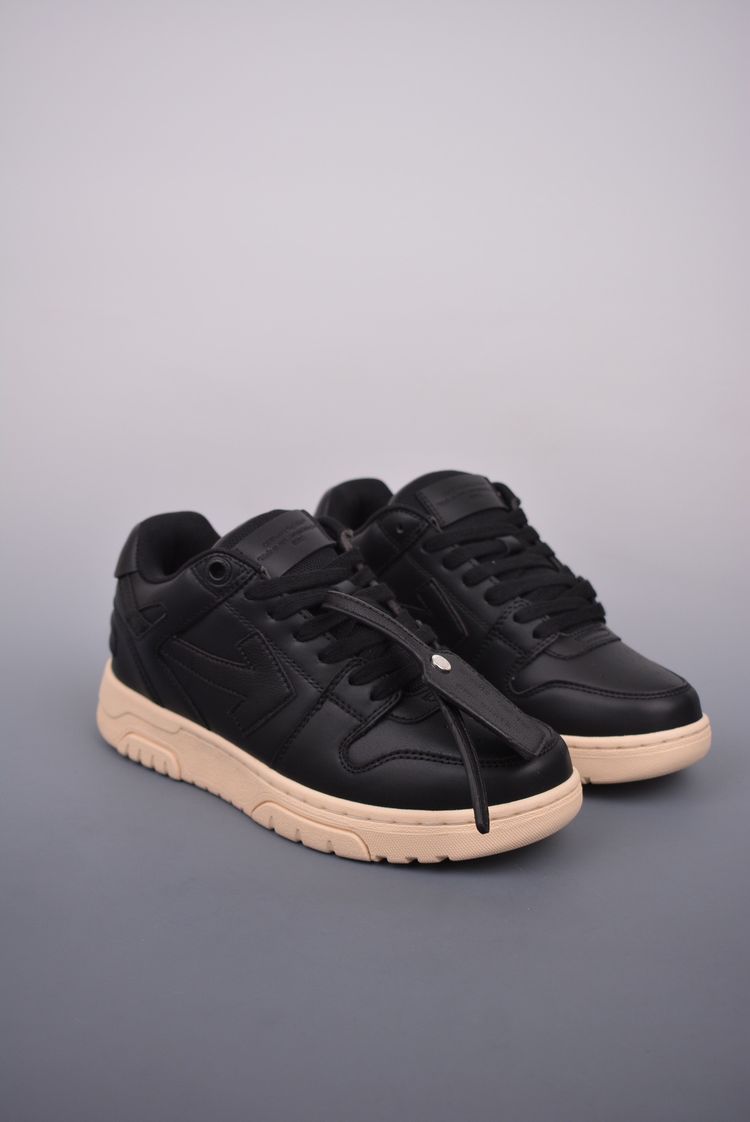 Off-White Black Sneakers With Beige Sole