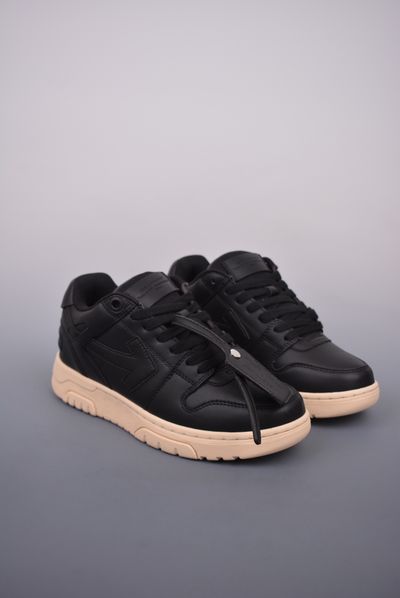 Off-White Black Sneakers With Beige Sole