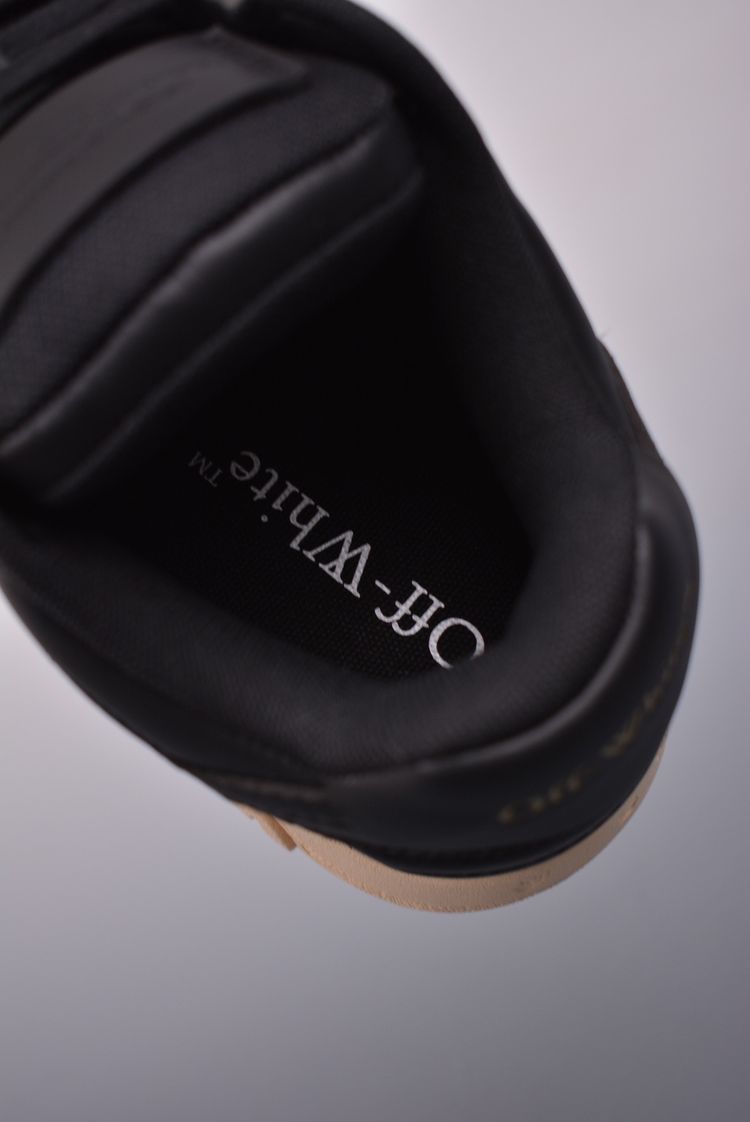 Off-White Black Sneakers With Beige Sole image 6