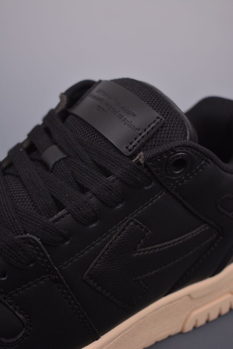 Off-White Black Sneakers With Beige Sole image 3