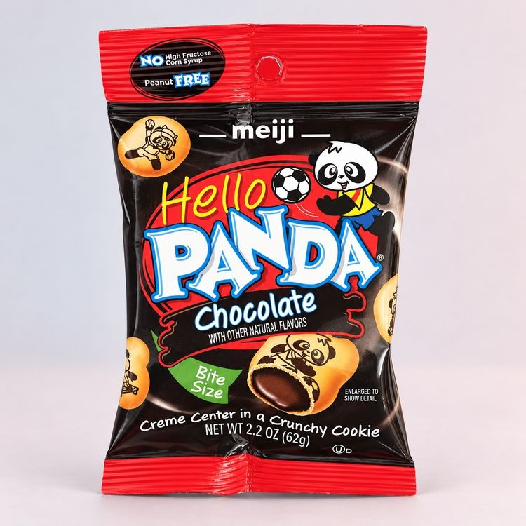 Meiji Hello Panda Chocolate Bite Size Cookies obraz 1